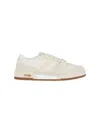 Fendi Match Ff Jacquard And Leather Sneakers In Neutral