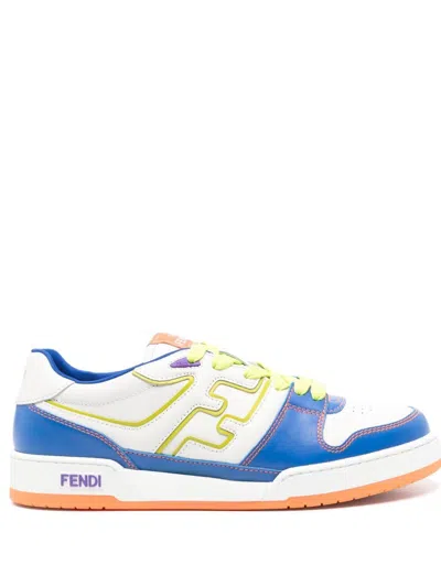 Fendi Men's Match Low Trainer In Blue