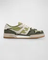 Fendi Men's Match Mixed Denim Low-top Sneakers In Muschghiasagemusc