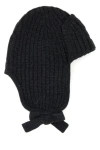 Fendi Dark Grey Graphite Wool Beanie Hat In Gray