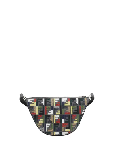 Fendi Men Melon Small Ff Shoulder Bag In Multicolor