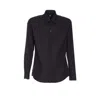 Fendi Men Micro Ff Detail Shirt In Blue
