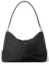 Fendi Large Lui Ff-pattern Messenger Bag In Black