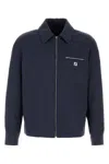 Fendi Giubbino In Cotone Stretch Blu Navy  Uomo In Blue