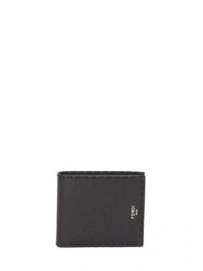 Fendi Men's Neropallad Billfold Wallet For Ss24 In Black