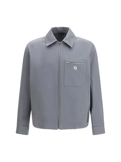 Fendi Men New Rich Jacket In Gray