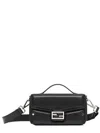 Fendi Baguette Soft Trunk Crossbody Bags Black In Black