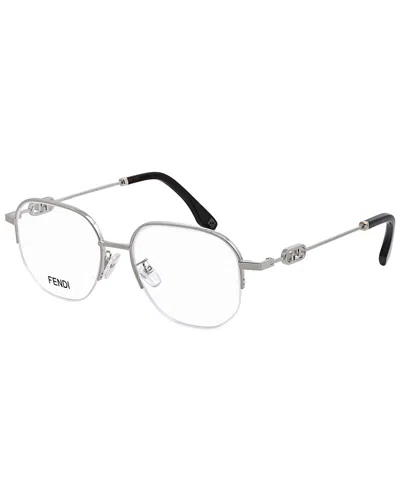 Fendi Men's O'lock 53mm Optical Frames In Silver