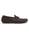 FENDI MEN'S O'LOCK LEATHER DRIVING LOAFERS