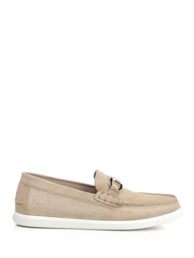 Fendi Men "o'lock Light" Loafer In Neutral