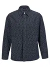 Fendi Giubbino In Denim Ricamato Uomo In Blue