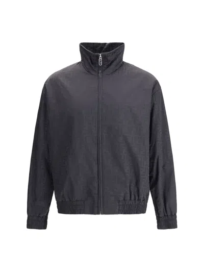 FENDI FENDI MEN PADDED FF NYLON BOMBER JACKET