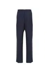 Fendi Pleat-detailing Wool Trousers In Blue