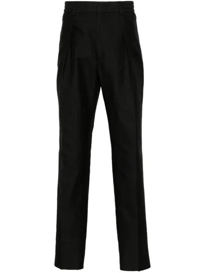 Fendi Men Pantaloni Con Pince In Black