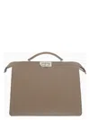 Fendi Beige Peekaboo Iseeu Medium Bag In Nylon Men