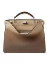 Fendi Small Peekaboo Iseeu Leather Shoulder Bag In White