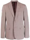 Fendi Single-breasted Houndstooth Blazer In Red