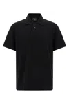 Fendi Polo Shirt Ribbed Short Sleeves In Black