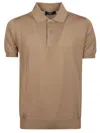 Fendi Men Polo In Lana In Brown
