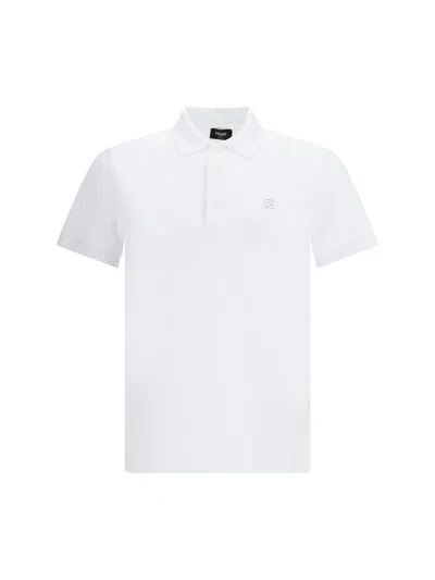Fendi Men Polo Shirt In White
