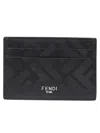 Fendi Men Porta Carte Di Credito Slim Shadow In Black
