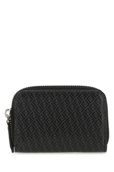 Fendi Men Printed Leather Coin Purse In Multicolor