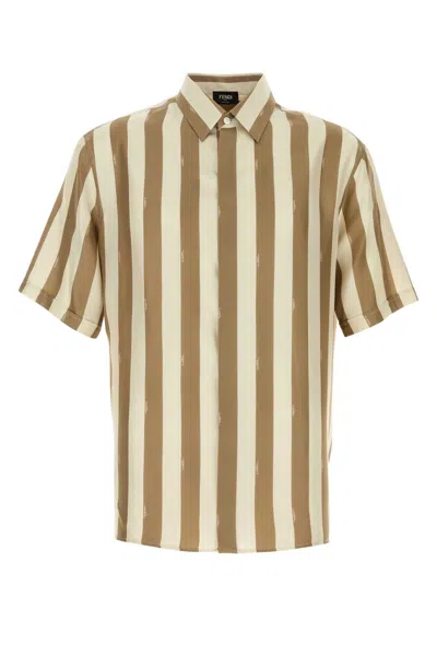 Fendi Men Printed Silk Shirt