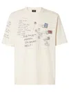Fendi Graphic Print Crew Neck T-shirt In Neutral