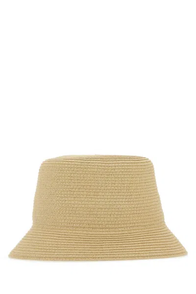 Fendi Men Raffia Bucket Hat In Brown