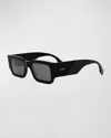 Fendi Diagonal Fe40131i 01a In Shiny Black Smoke