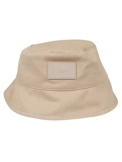 Fendi Men Scarf With Logo In Neutral