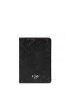 Fendi Men Shadow Vertical Card Holder In Black