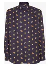 Fendi Long-sleeved Shirt In Blunavy