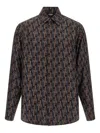 Fendi All-over Print Long Sleeves Shirt In Multi
