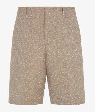 Fendi Men Shorts In Brown