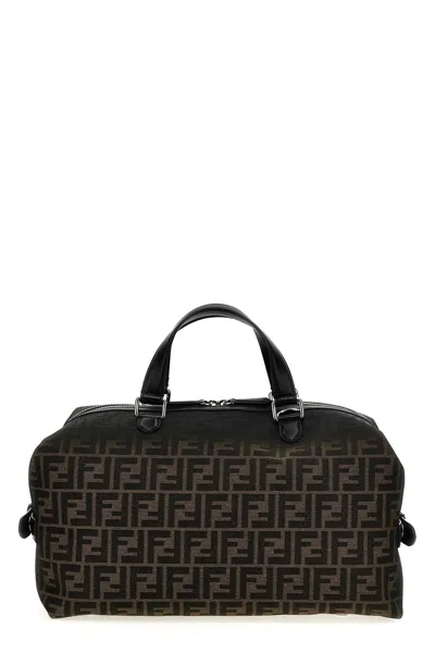 Fendi Men 'siesta Medium Ff Eclissi' Travel Bag In Brown