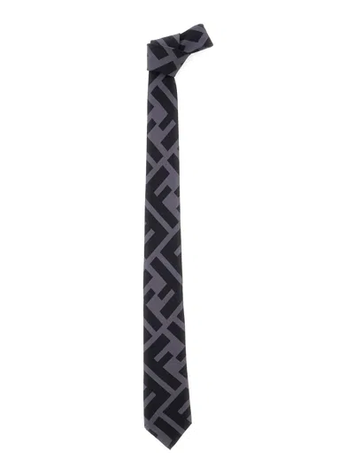 FENDI FENDI MEN MULTICOLOR TIE WITH ALL-OVER FF MOTIF IN SILK MAN