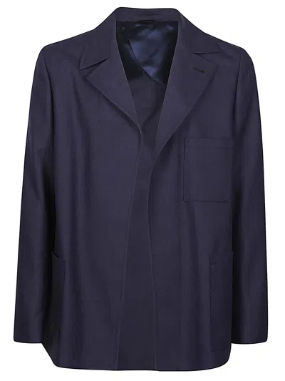 Fendi Men Single-breasted Blazer In Blue