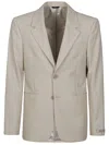 Fendi Men Single-breasted Blazer In Brown
