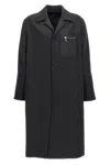 Fendi Single-breasted Cashmere Coat In Gray