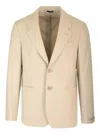 Fendi Beige Buttoned Blazer For Men In Sand
