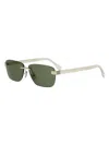 Fendi Men's Sky 61mm Rectangular Sunglasses In Gray