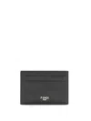 Fendi Men Slim Shadow Card Holder In Gray