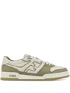 Fendi Leather Sneakers With Ff Lateral Logo In Green