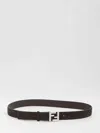 Fendi Square Belt With Adjustable Buckle And Logo In Black