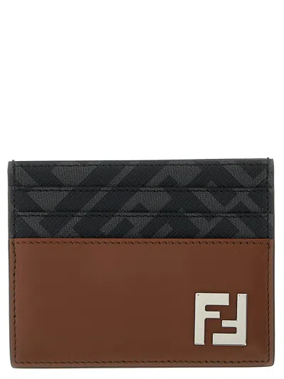 FENDI FENDI MEN 'SQUARED FF' CARD HOLDER