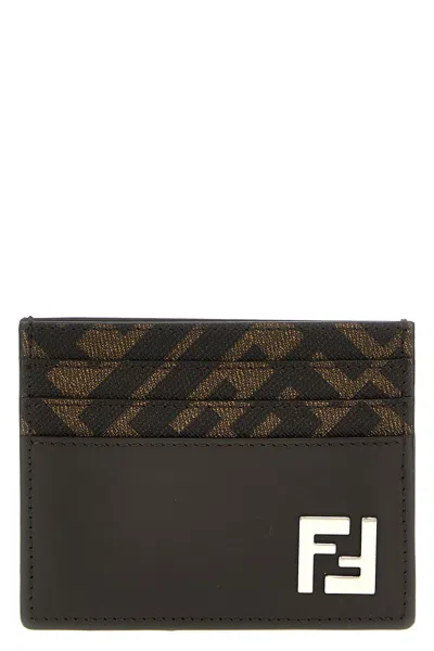 FENDI FENDI MEN 'SQUARED FF' CARD HOLDER