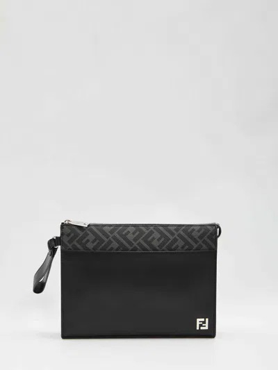 FENDI FENDI MEN SQUARED FF CLLUTCH