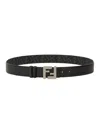 Fendi Men's Squared Ff Reversible Belt In Black