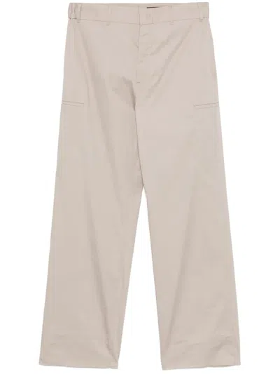 FENDI FENDI MEN STRAIGHT-CUT CARGO COTTON TROUSERS